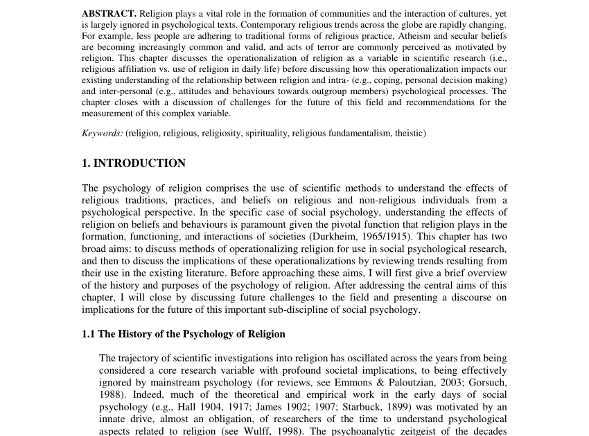 what is the functional approach to the study of religion