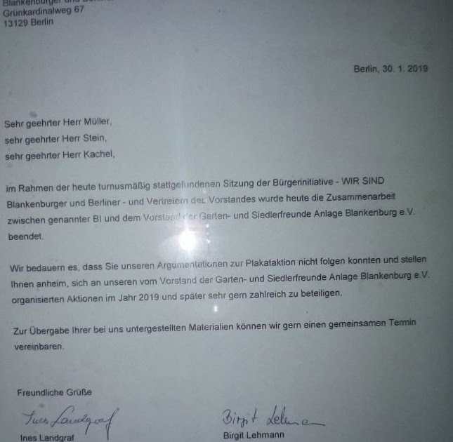 Kleingarten Pächterwechsel Kaufvertrag Garten Zum