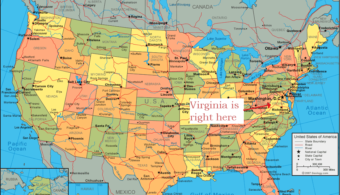 Free Pprintable Map Of Usa With States Labeled