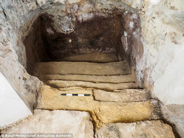 The bath, shown above, was almost six feet deep, 11 feet long and eight feet wide. It would have been used as a ritual immersion bath to cleanse the body under Jewish law before the Sabbath and holy days