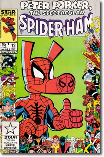 Aieeee! The animals have evolved opposable thumbs! It's the beginning of the end! It's a MADHOUSE! A MADHOUSE! Spider-Ham