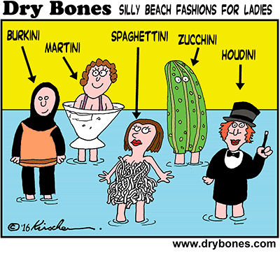 Dry Bones,Sharia, Burkini,Muslims, immigrants, 