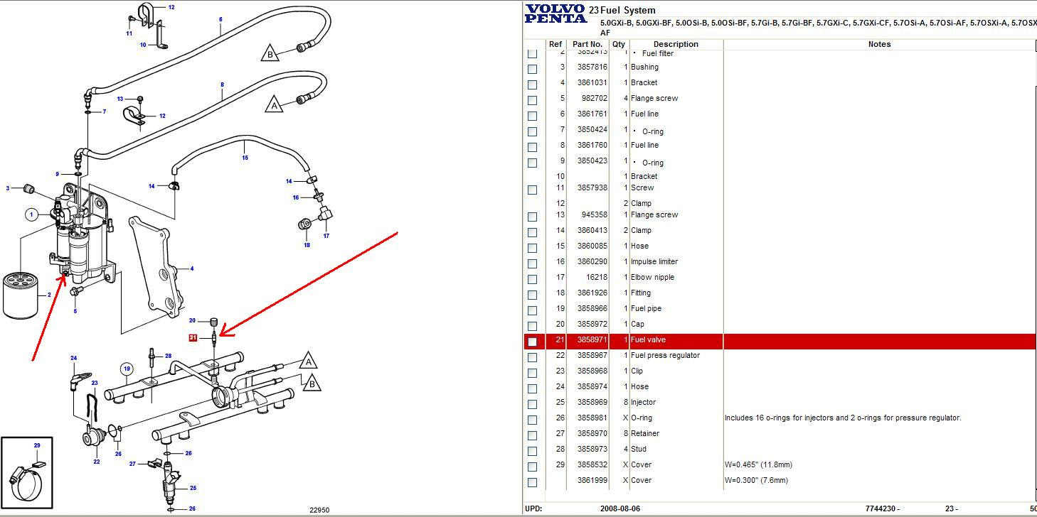 Volvo Penta Fuel Pump Assembly Diagram - Diagram For You