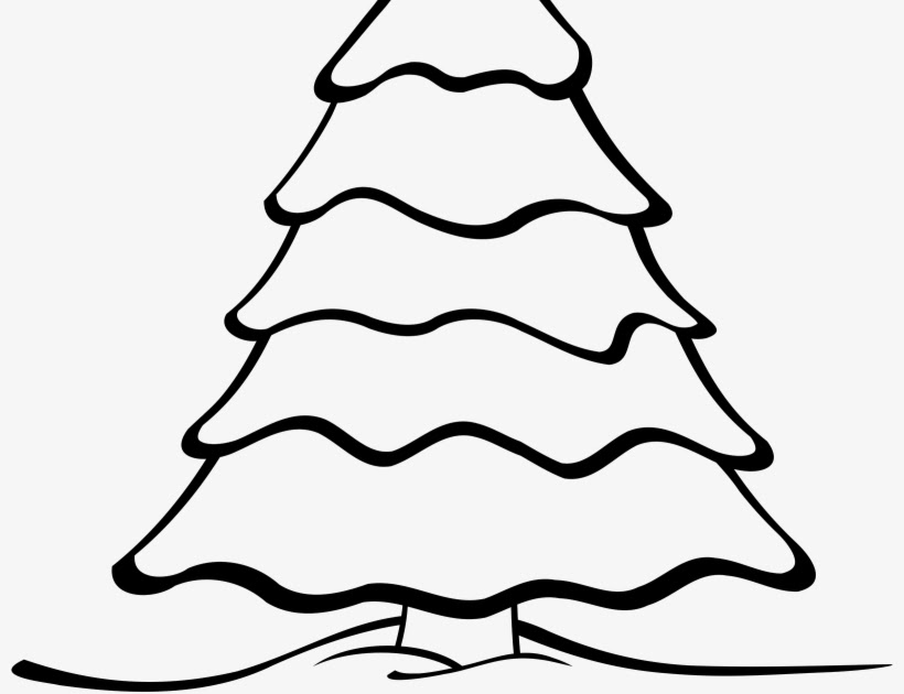 Christmas Tree Clipart Black And White Png - រូបភាពប្លុក | Images