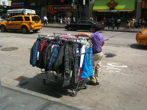 Waiting for a garment pick-up