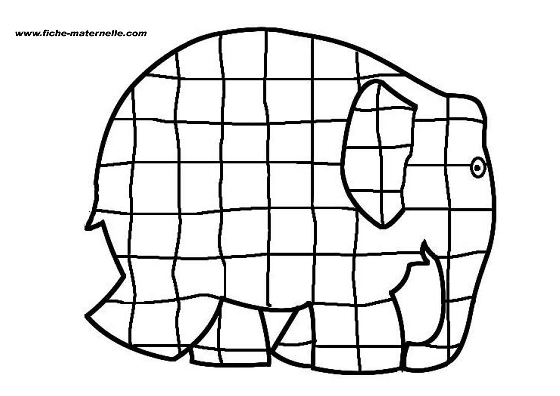 Élégant Coloriage Elmer Petite Section | Haut Coloriage HD-Images et