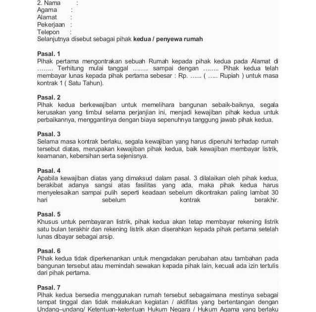 Contoh Surat Hak Guna Pakai Bangunan