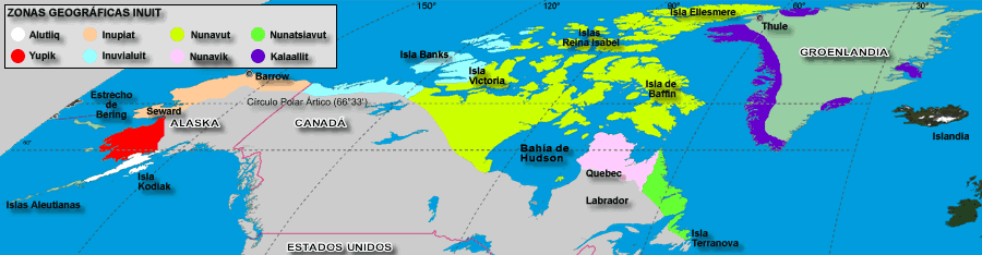 Inuit: Zonas Geográficas