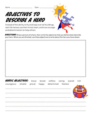 Lesson Plans All About Adjectives And Alliteration Lesson Plan Coloring