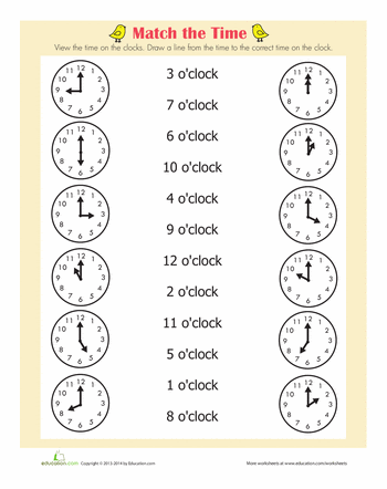 Free Printable Clock Worksheets For Grade 1 - 16