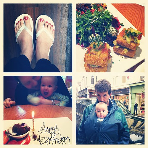 Had a pedicure, awesome lunch and surprise bday truffles from the restaurant! Fab bday so far! X