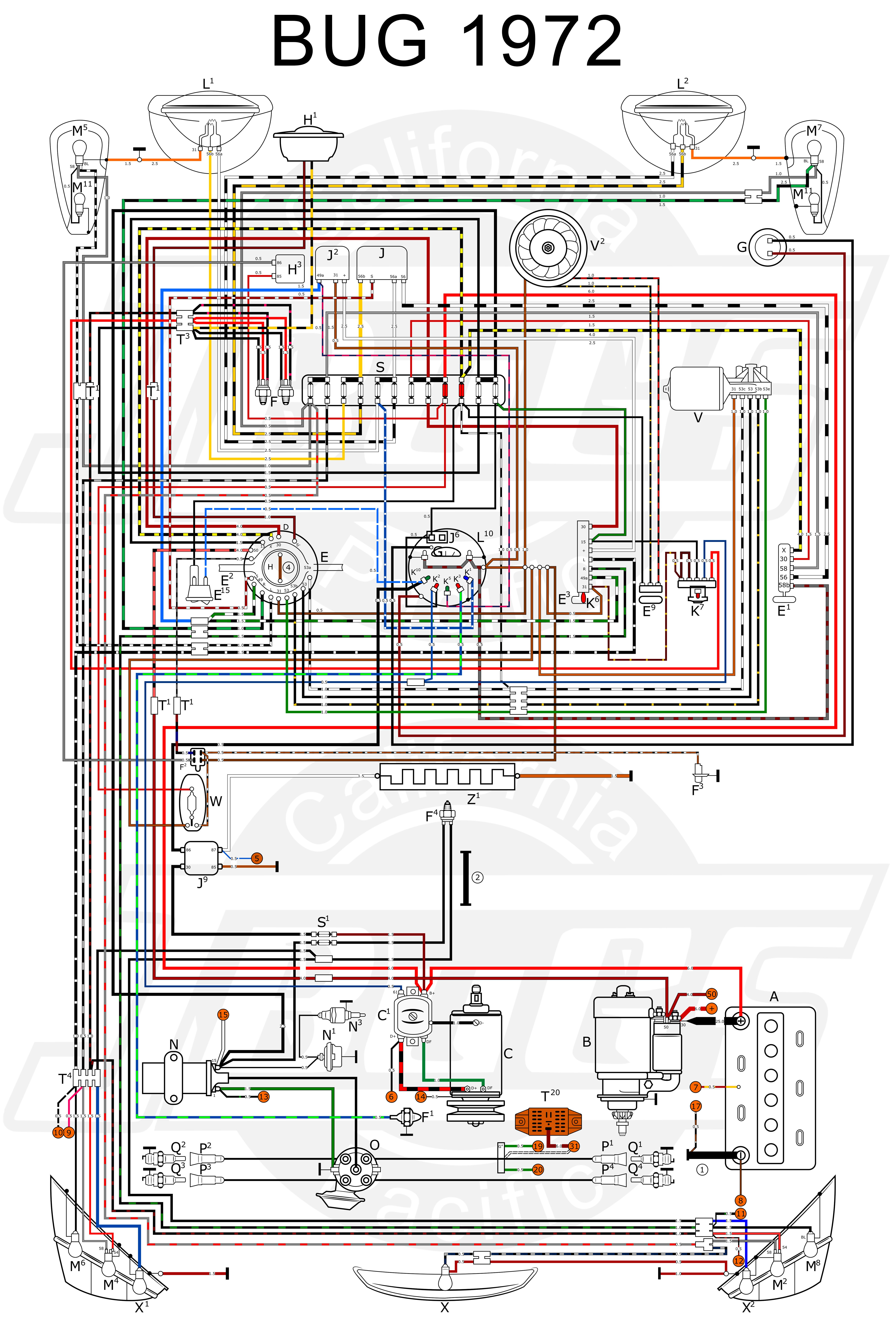 1971 Volkswagen Beetle Engine Wiring