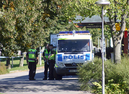 Zoomed in on the police
