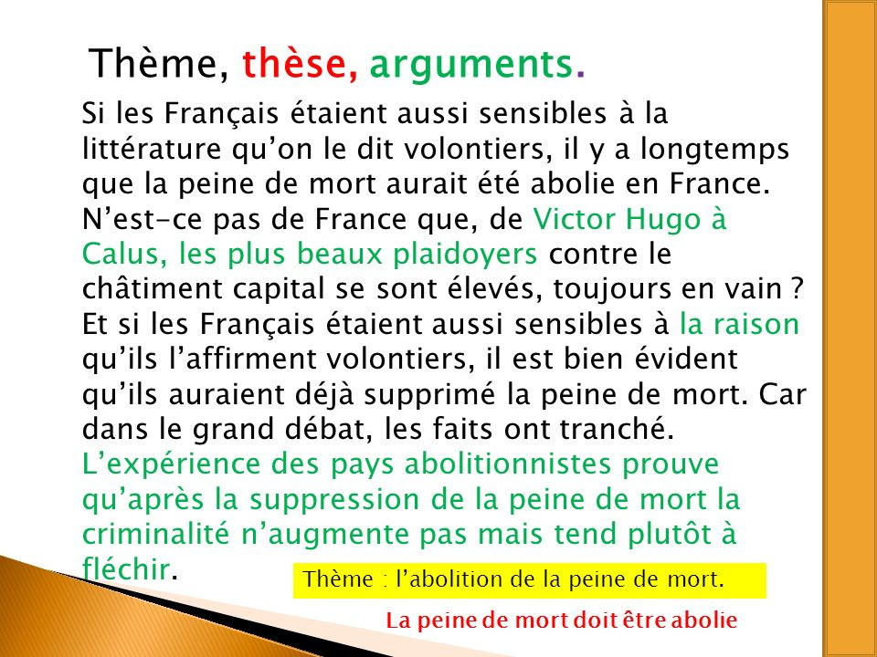 La Peine De Mort Pour Ou Contre Texte Argumentatif