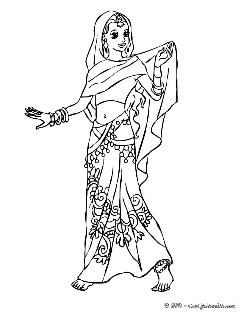 Coloriages Princesse Japonaise Manga  30000 ++ collections de pages à