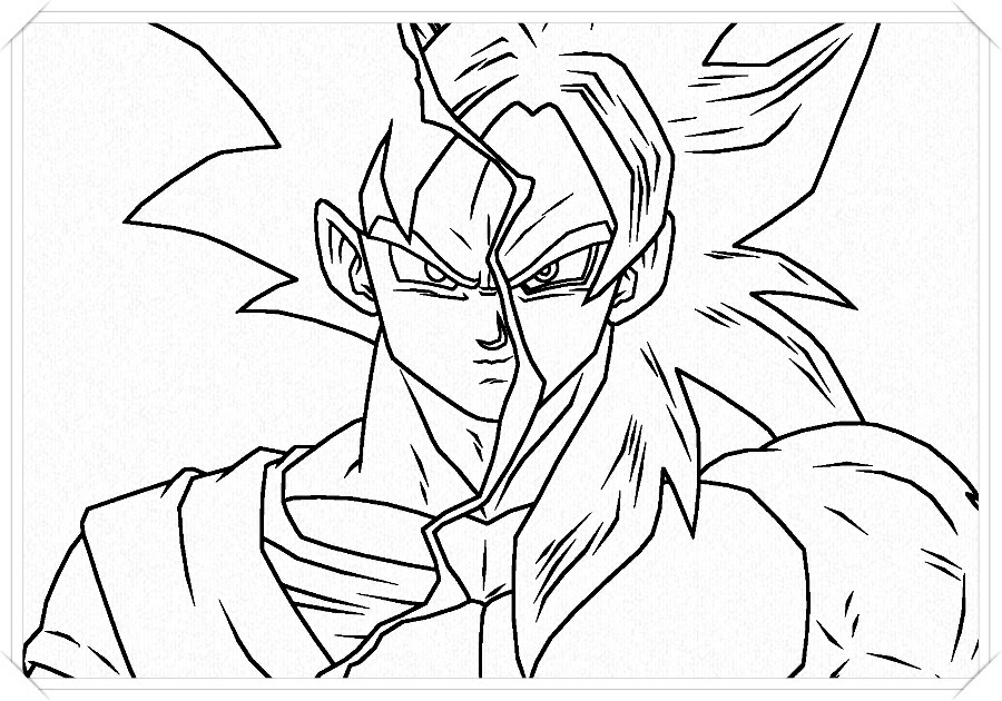 Dibujos Para Colorear De Goku Fase Dios Azul - Dibujos Para Colorear
