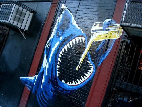 Beer-drinking shark