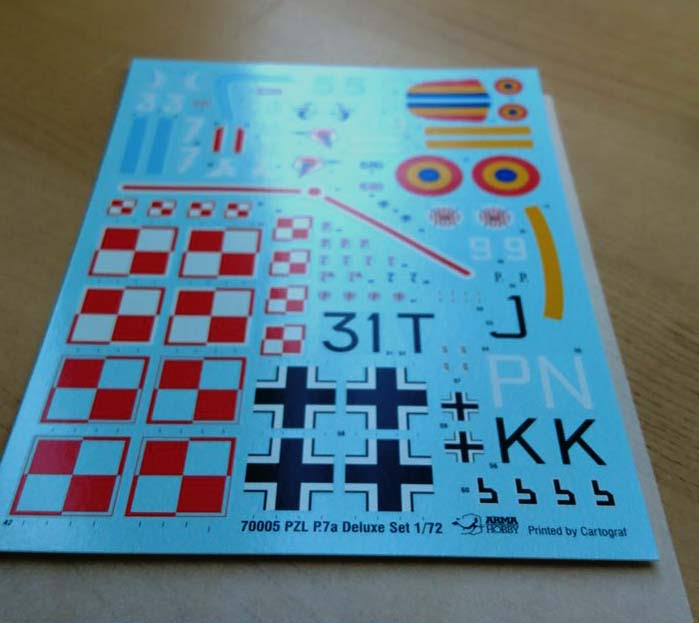 PZL P.7a decals 1/72