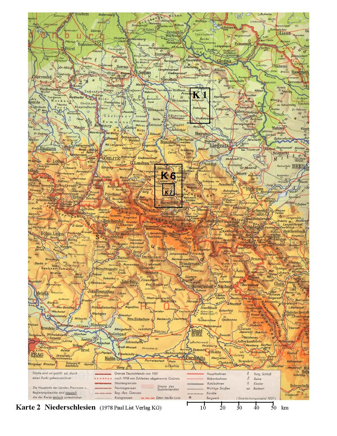 Niederschlesien Karte | Karte