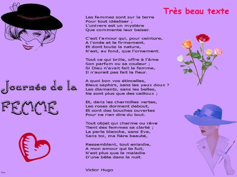 Texte De La Journée De La Femme  Exemple de Texte