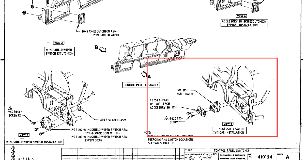 1972 Olds Instrument Cluster Wiring Diagram