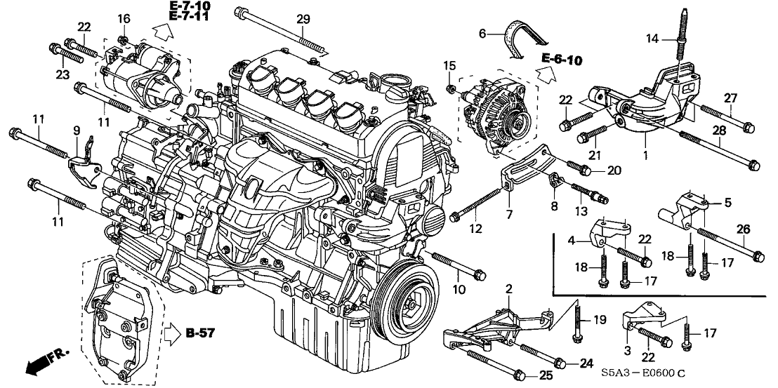 Honda Civic 2001 Engine Parts - Honda Civic