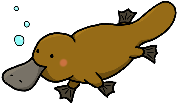 印刷可能 カモノハシ イラスト イラスト素材