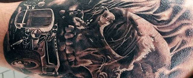 Traditional V8 Tattoo Designs
