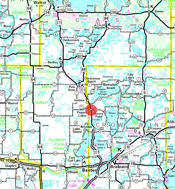Map Of Pequot Lakes Mn Zip Code Map