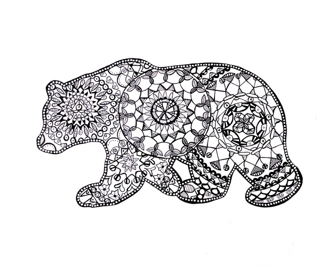 Bear Coloring Pages For Adults - Coloring Pages
