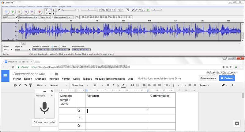 convertir un message audio en texte