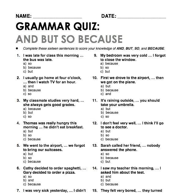English Fun College Worksheets
