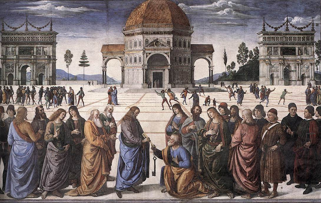 Christ Gives the Keys to Peter, by Perugino, Sistine Chapel