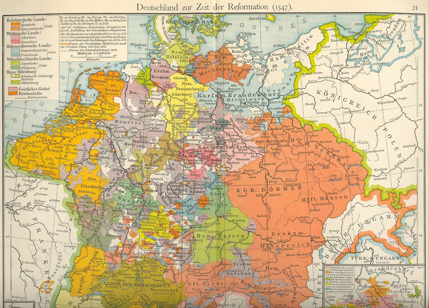 Deutschland 1800 Karte | Rurradweg Karte