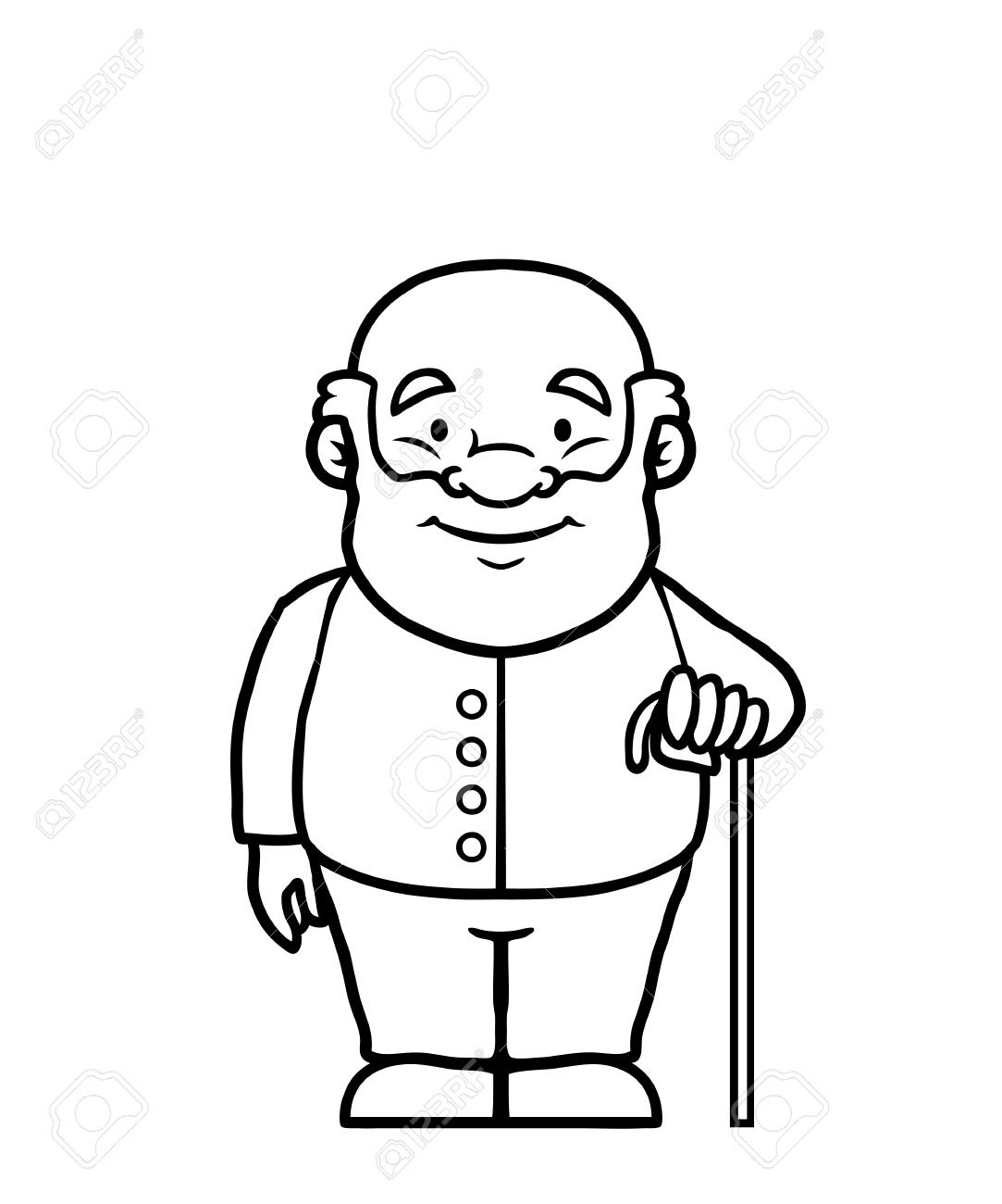 How To Draw A Old Man Easy