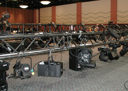 Snow machines on truss