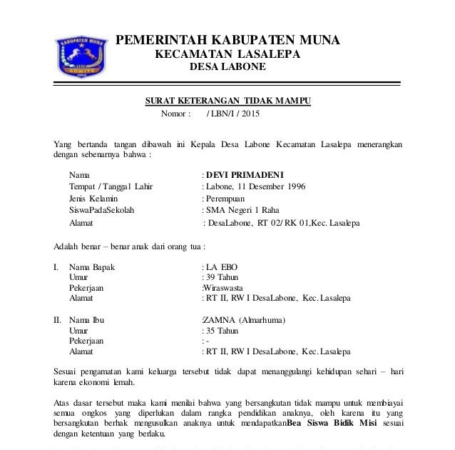 Contoh Surat Keterangan Banjir Dari Kelurahan Berbagi