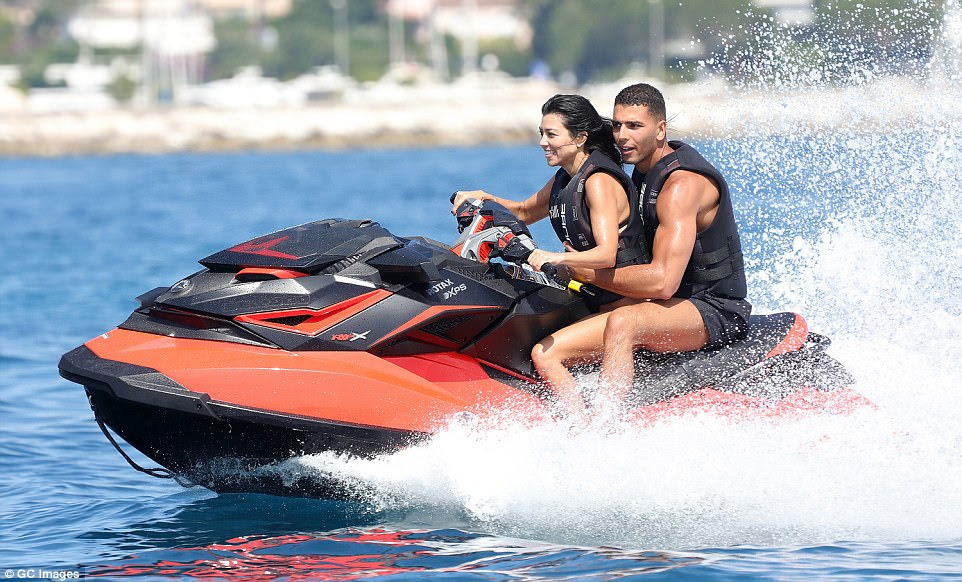 Hold on tight! Younes let Kourtney take the lead as she controlled the vehicle