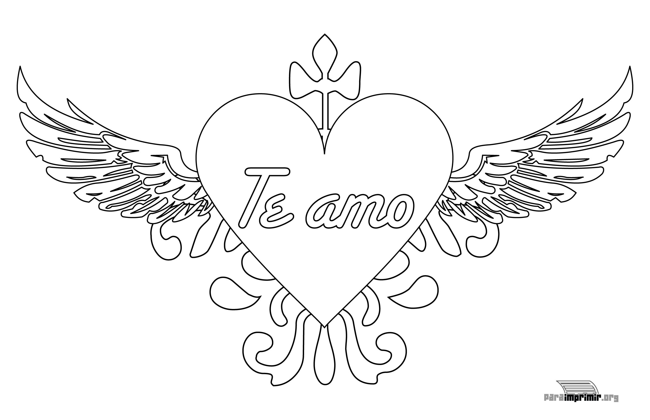 Graffitis De Te Amo Para Colorear Dibujos Para Colorear