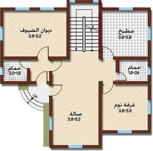 مخطط بيت 180 متر دورين / فيلا من دورين في محافظة القطيف محمود قحطان