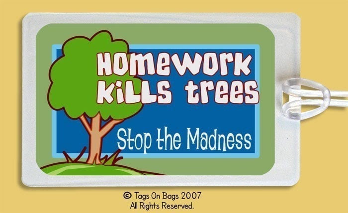 does homework kill trees