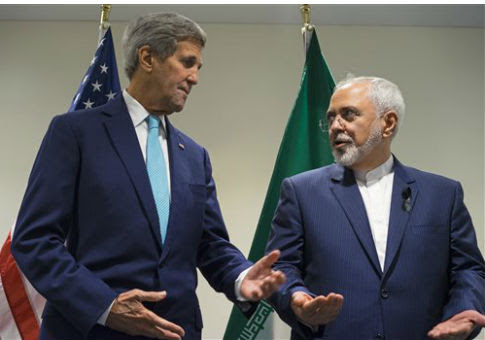 John Kerry, left, and Javad Zarif / AP