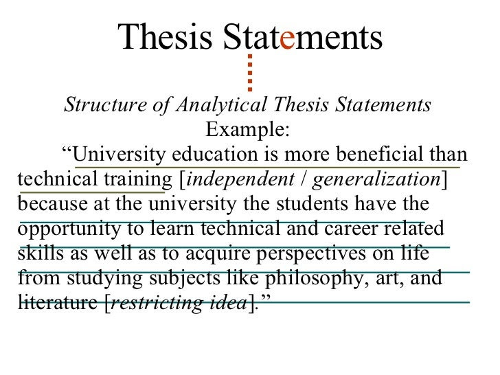 how to make a thesis statement for analytical