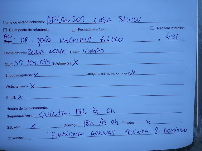 Aplausos Casa Show - Casa noturna