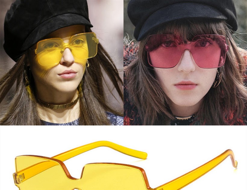 Big Discount 2020 New Fashion Rimless Vintage Square Mirror Sunglasses