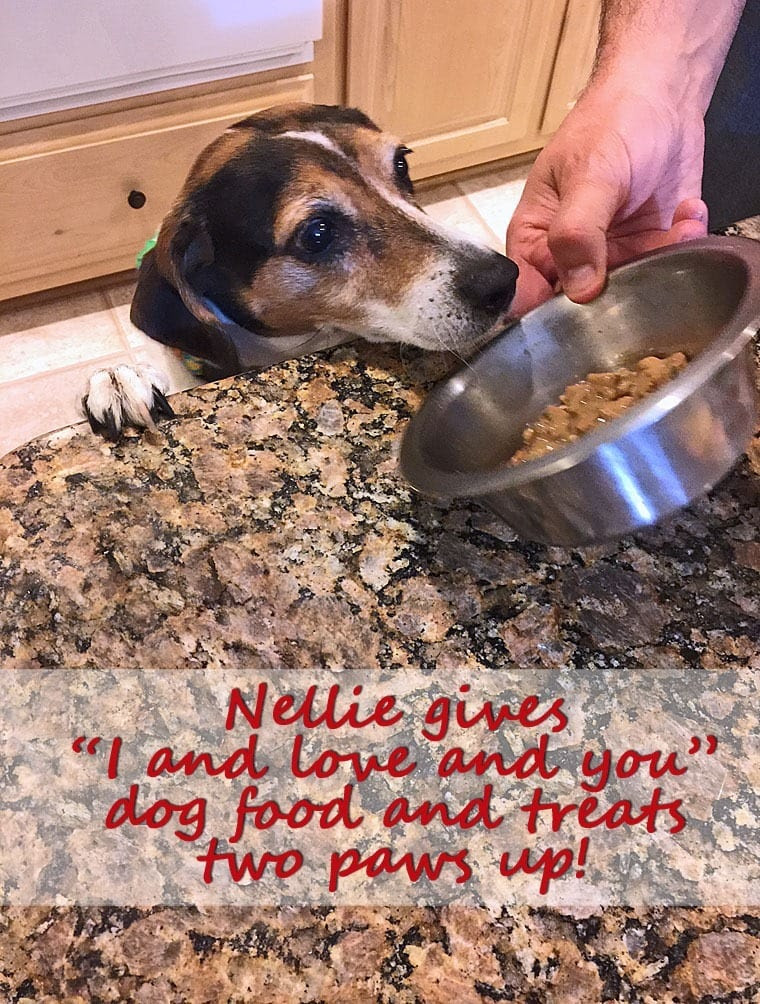 Nellie gives "I and love and you" dog food products two ...