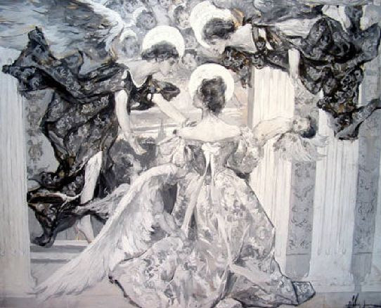 Victorian Beauties With Angels