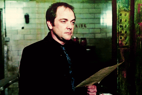 SPNG Tags: Crowley / How freaking facinating / do go on / sarcasm /
A special thanks to exit-stage-crowley for submitting this!
Looking for a particular Supernatural reaction gif? This blog organizes them so you don’t have to spend hours hunting them down.
