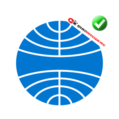 Round Blue Circle With White Lines Logo