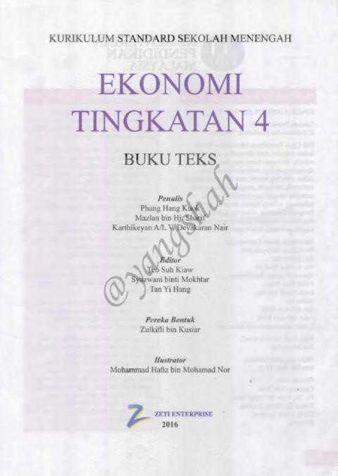 Buku Teks Ekonomi Tingkatan 4